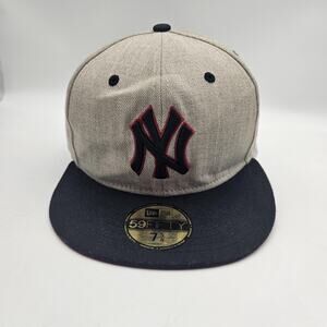 New York Yankees Hat Cap Fitted Mens 7 5/8 Black MLB Baseball 59FIFTY New Era